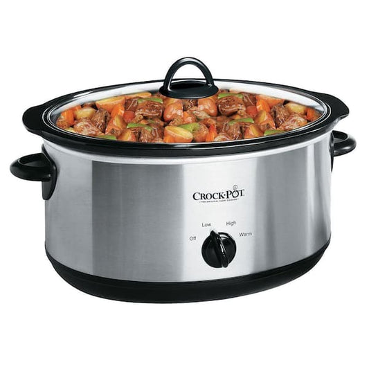 USED-Crock-Pot 7-Qt Manual Slow Cooker Stainless Steel