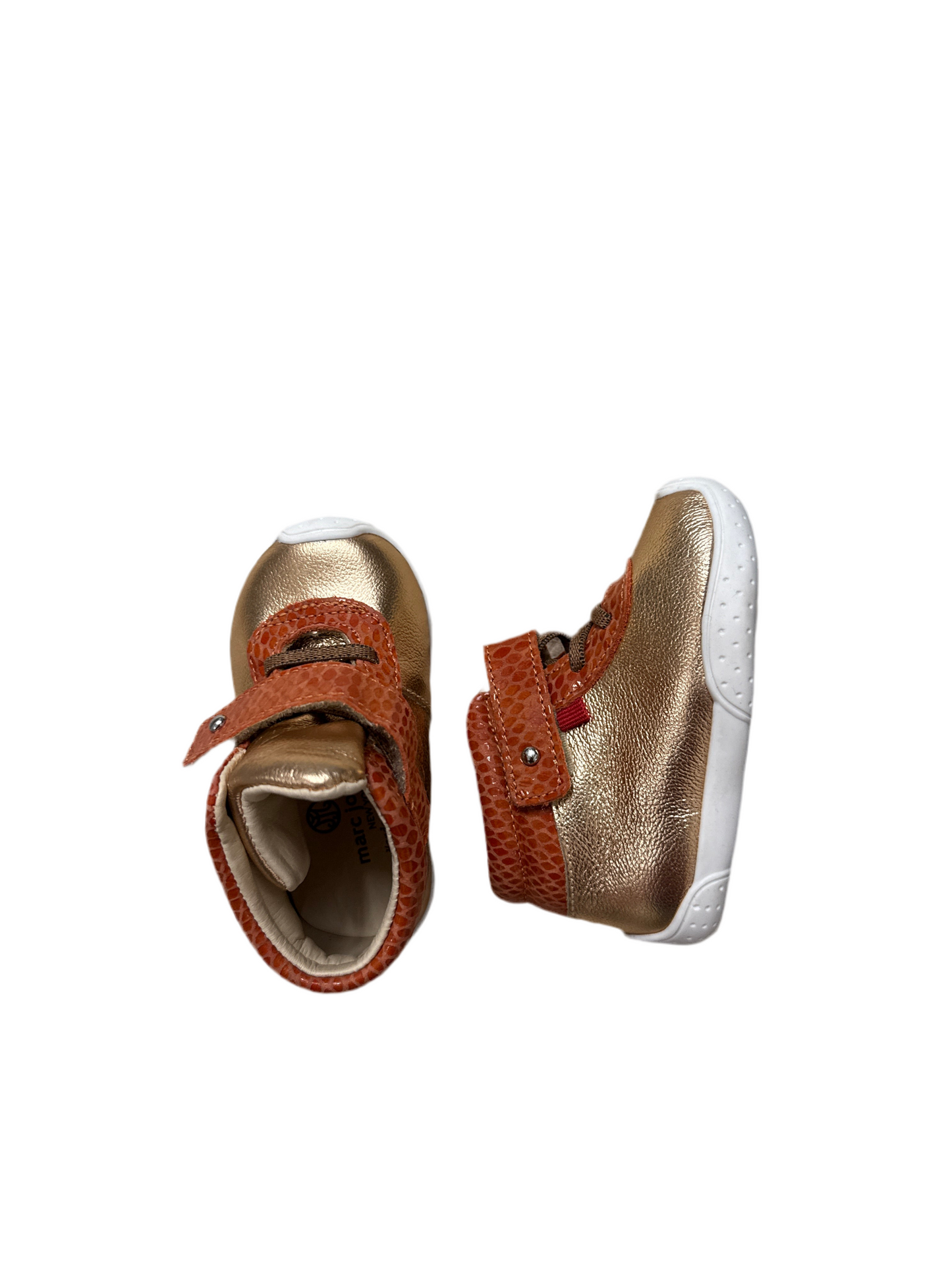 Marc Jacob’s Gold and Orange Baby Sneakers Size 5