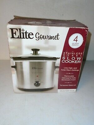 Elite Gourmet 8.5 Qt Stainless Steel Slow Cooker