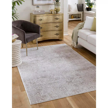 Unique Loom Oxford Bodleian Area Rug Grey/Ivory - 8 x 10