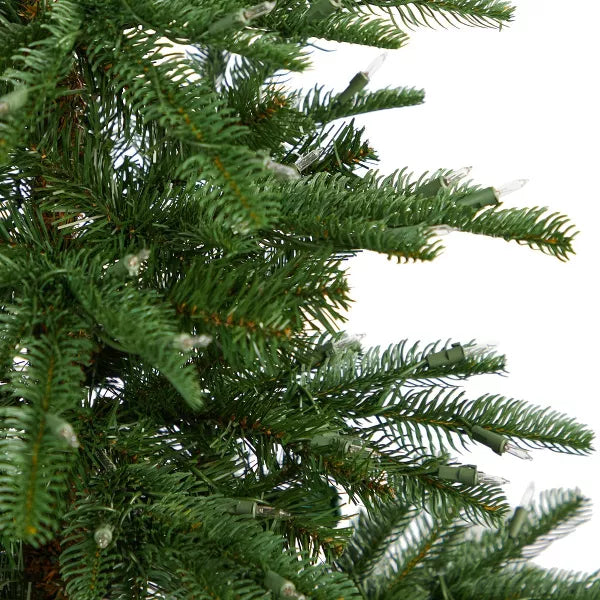 Nearly Natural 5-ft Layered Washington Spruce Artificial Christmas Tree with 200 Clear Lights and 385 Bendable Branches