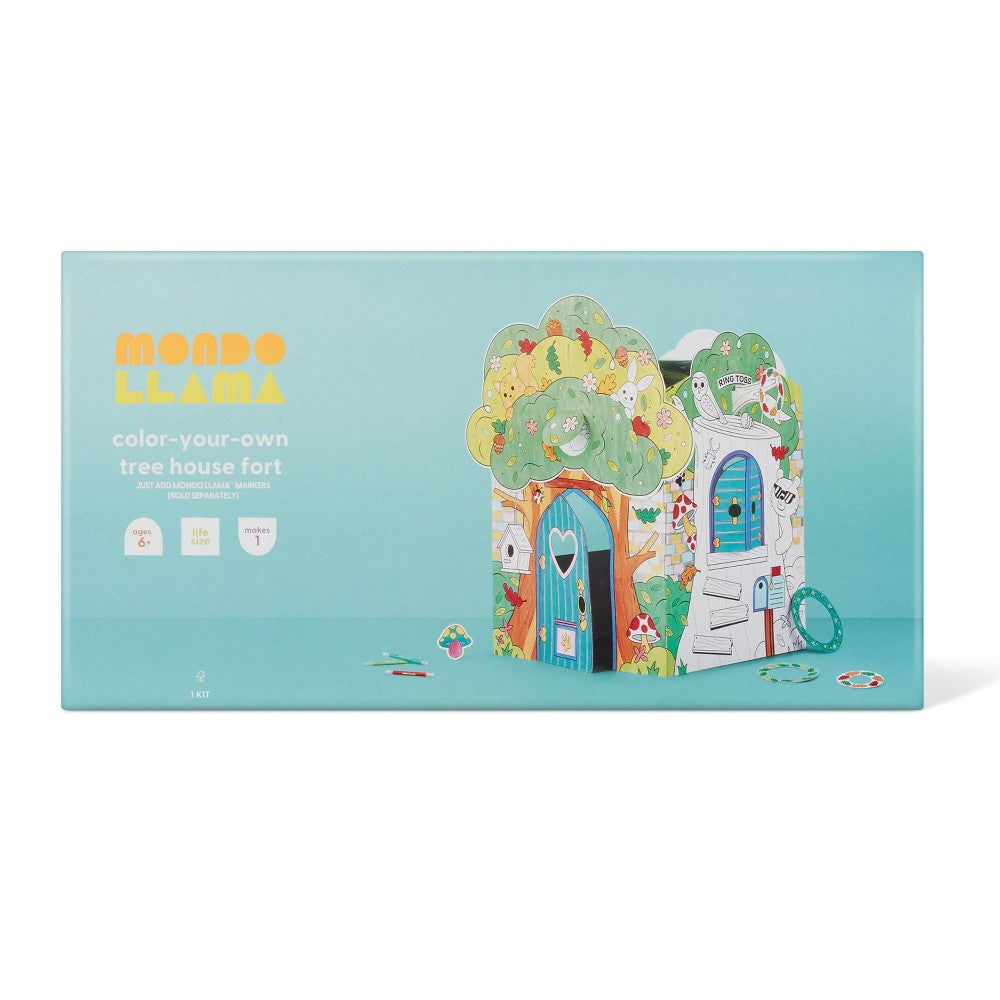 Mondo Llama Color-Your-Own Tree House Fort