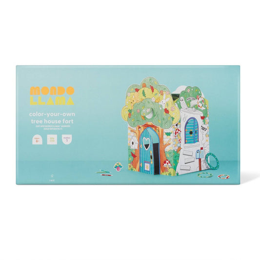 Mondo Llama Color-Your-Own Tree House Fort