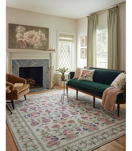 Rifle Paper Co. x Loloi Rosa RSA-01 Area Rug 5'-0" X 7'-6"