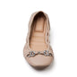 Me Too Olympia Ballet Flat w/ Ornament, Lt Nude Nappa - Size 7