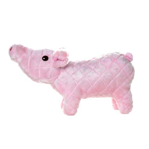 Mighty Farm Piglet Durable Plush Squeaky Dog Toy - Pink