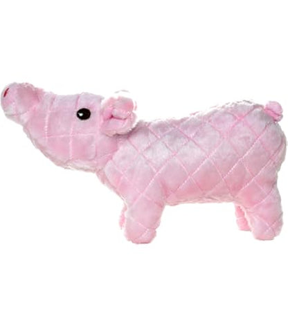 Mighty Farm Piglet Durable Plush Squeaky Dog Toy - Pink
