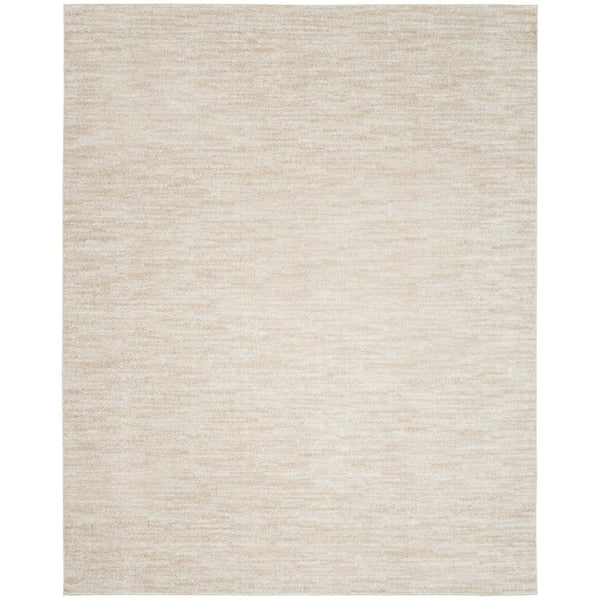 Nourison 5x8 Ft Ivory Beige Solid Contemporary Area Rug