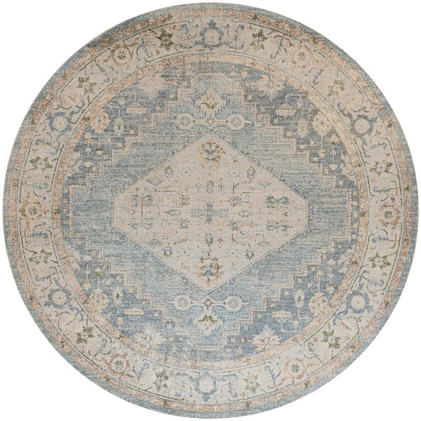 Nourison Astra Traditional Area Rug 3X5 Ft Beige Blue