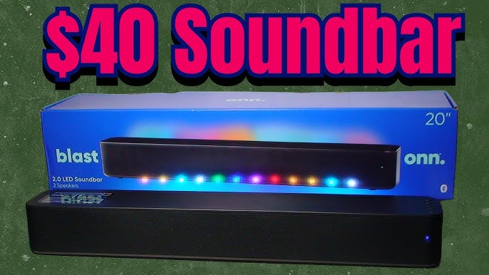 Onn. 2.0 LED Soundbar with 2 Speakers
