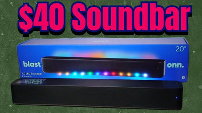 Onn. 2.0 LED Soundbar with 2 Speakers