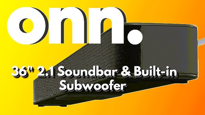Onn. 2.1 Soundbar System with Built-in Subwoofer 36"