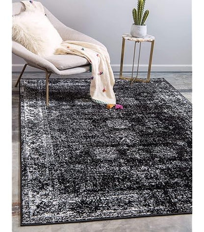 Unique Loom Vintage Black Rug