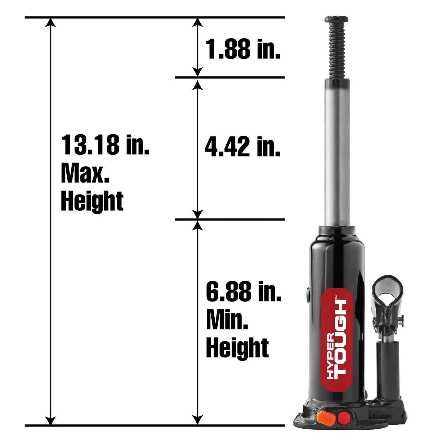 Torin Inc Hyper Tough T90203W 2 Ton Bottle Jack Black