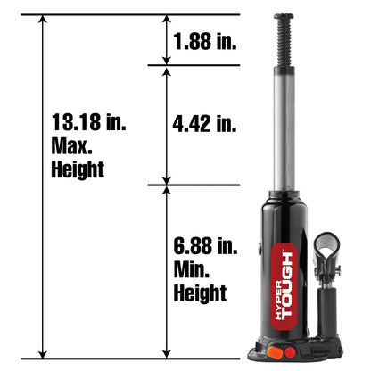 Torin Inc Hyper Tough T90203W 2 Ton Bottle Jack Black