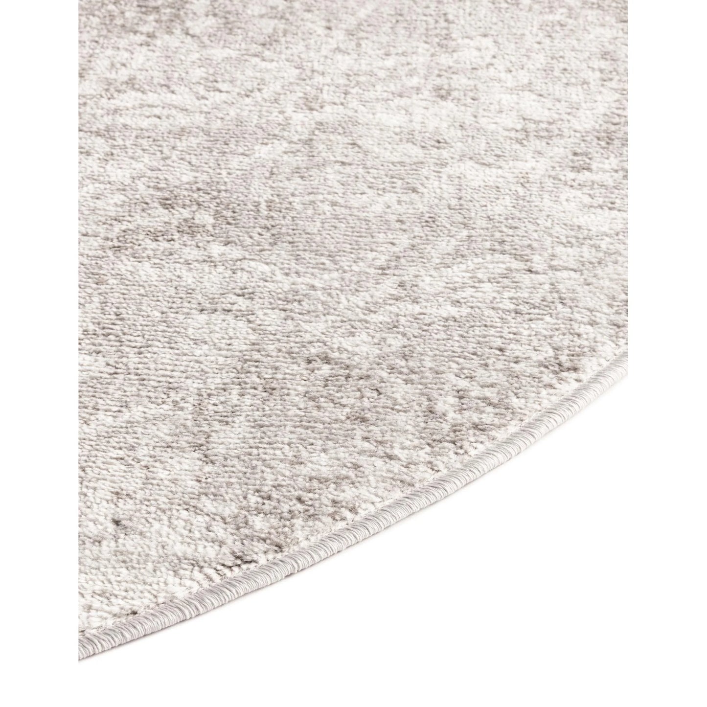 Unique Loom Oxford Collection Area Rug - Bodleian (5' 3" Round Gray/Ivory)