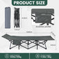 WEIDIORME Oversized Folding Camping Cot with Mattress, Heavy Duty Portable Cot, Carry Bag