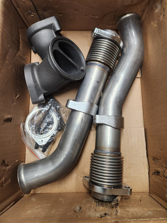 Exhaust Up Pipes w/ Gaskets For 99-03 Ford F250 F350/F450 Super Duty 7.3L V8 NEW