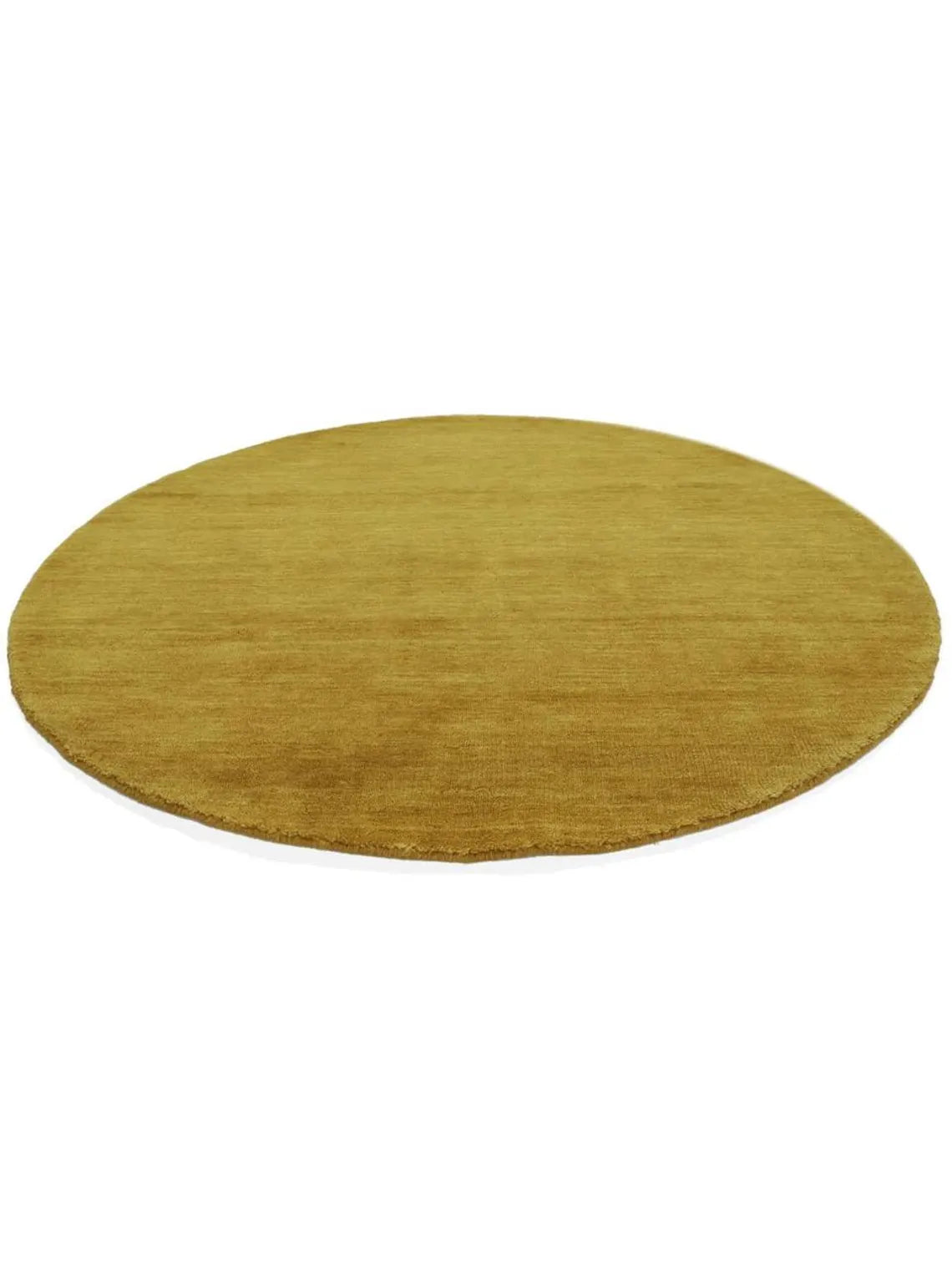 Arrel Speckled Wool-Blend Rug Round 6 ft - Gold