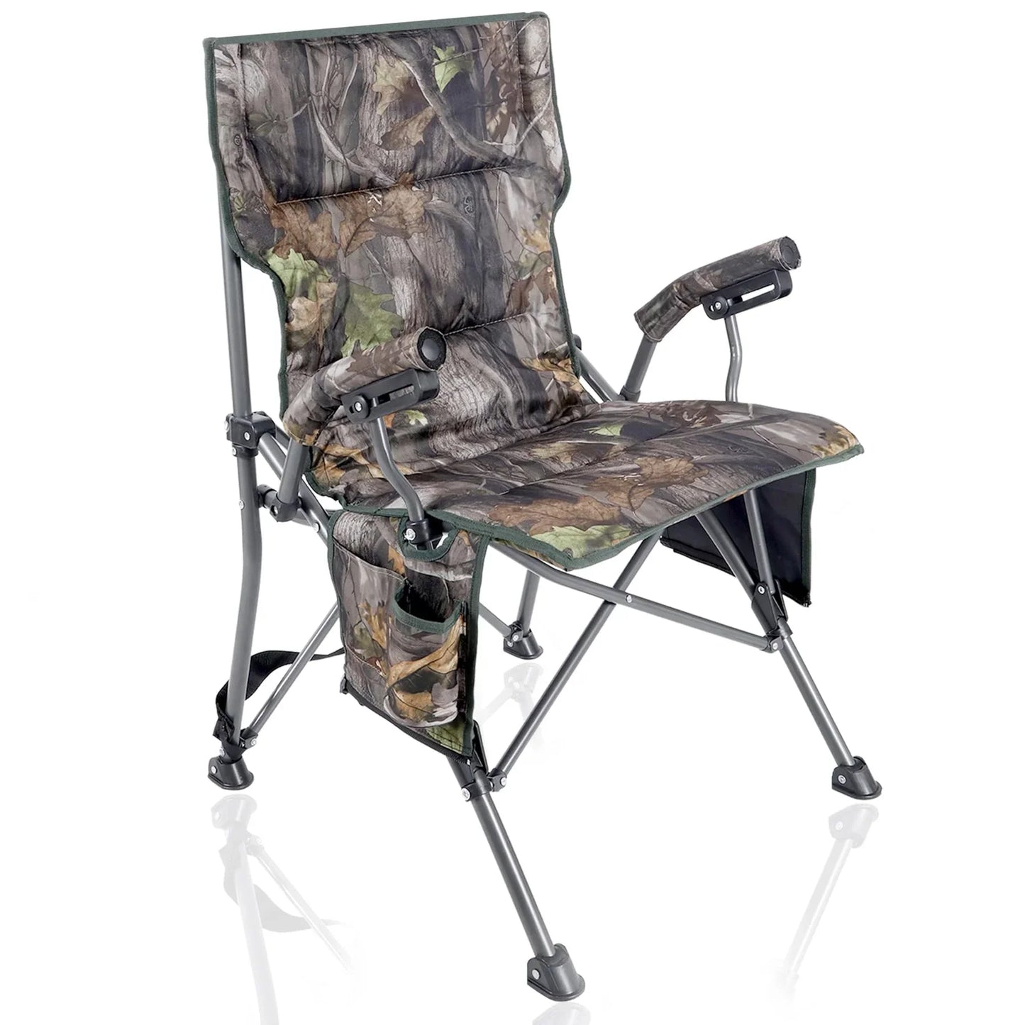 RedSwing Oversized Hunting Chairs for Blinds with Thickened Cotton, Portable Folding Camping Chairs for Adults Hunting Seats with Hard Arms for Outdoor Fishing