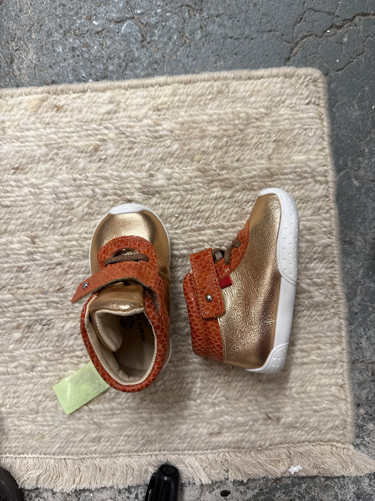 Marc Jacob’s Gold and Orange Baby Sneakers Size 5