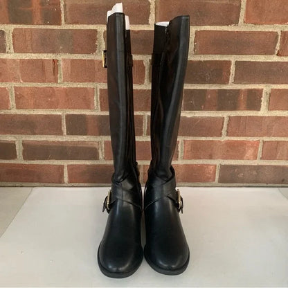 Thalia Sodi Womens Vada Black Knee High Riding Boots, Size 6.5