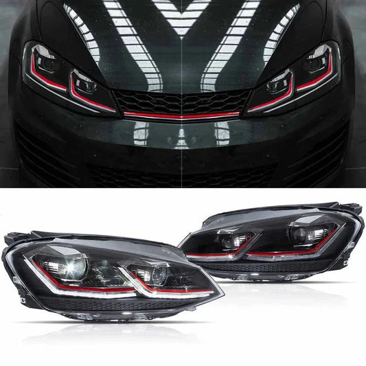 A Pair VLAND For 2015-2017 VW Golf 7 MK7 &GTI FULL LED Headlights W/Sequential