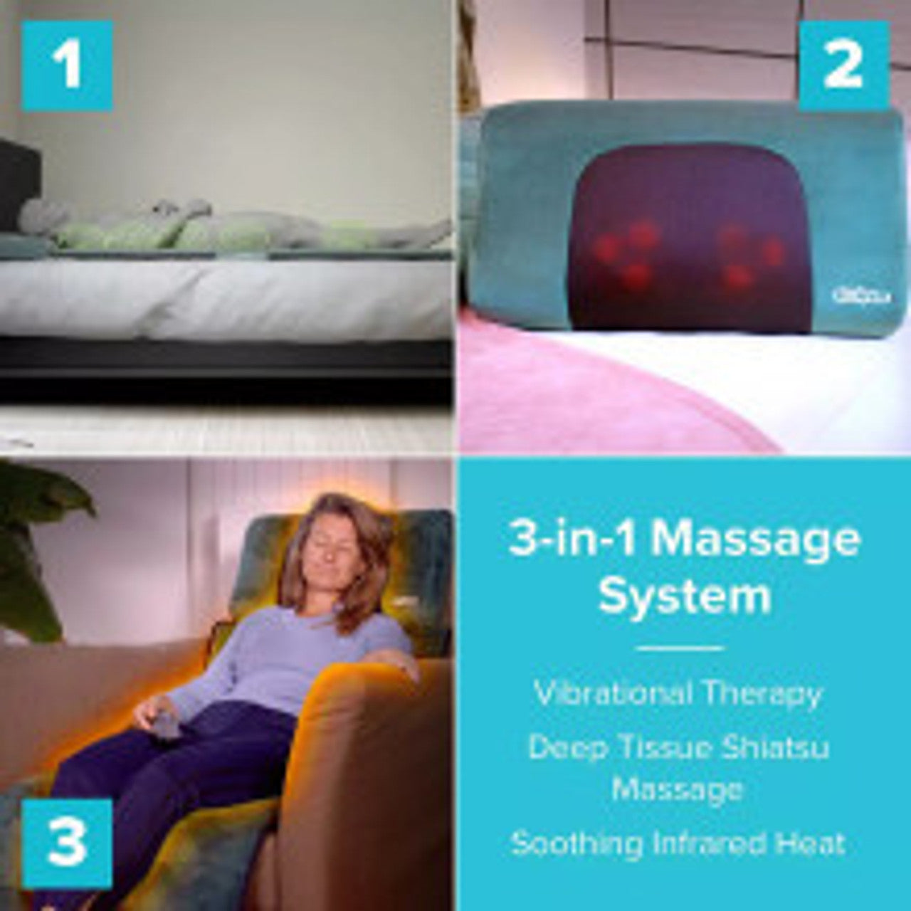 EZWell Remedy Vibration With heat and Shiatsu massage system