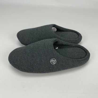 Merence Mens Grey Knit Warm House Slip on Moccasin Slippers Shoes Size Med 9-10