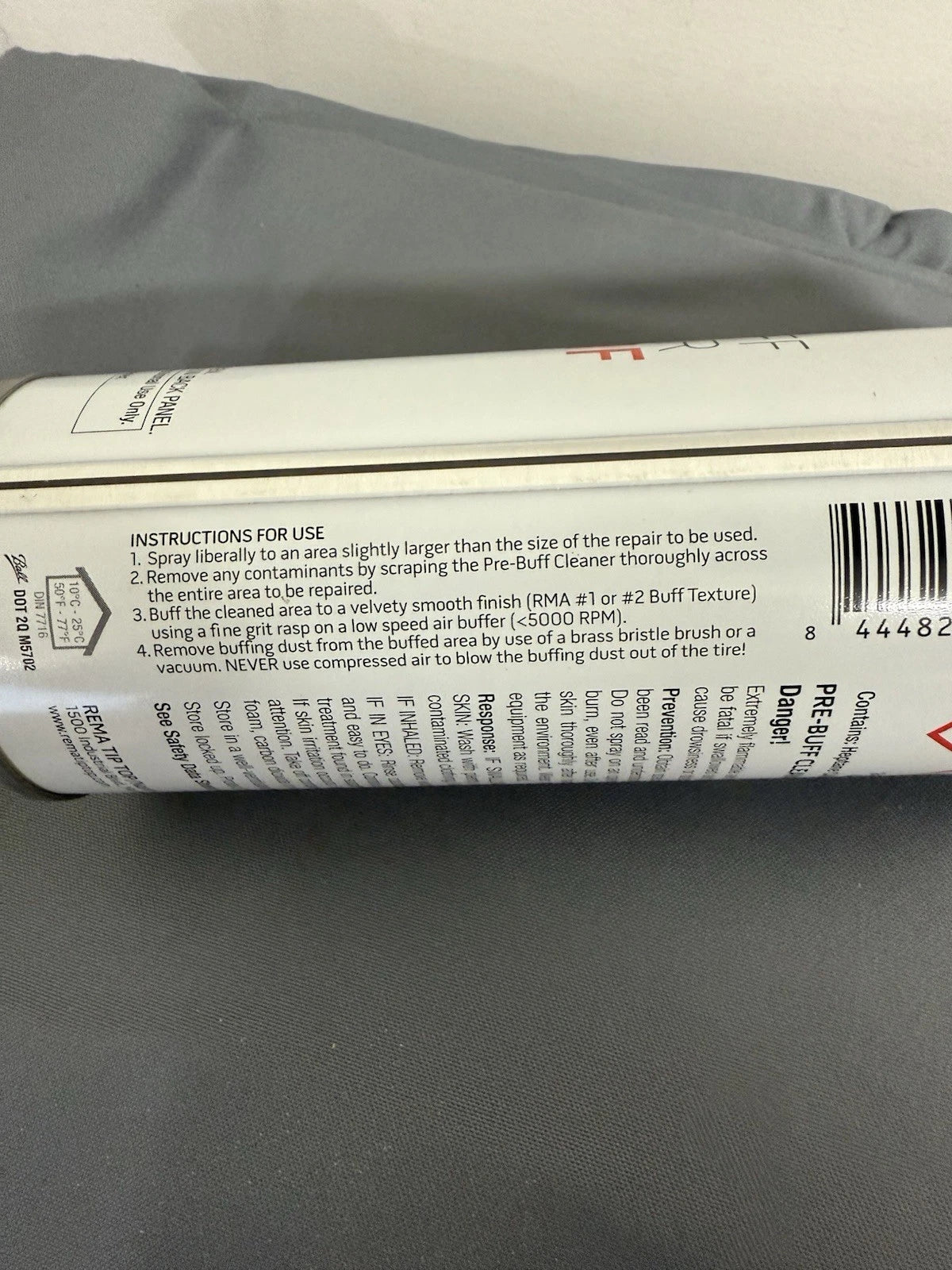 Rema Tip Top Tire Repair Pre-Buff Cleaner DT-491F , Aerosol (Flammable) 16 fl