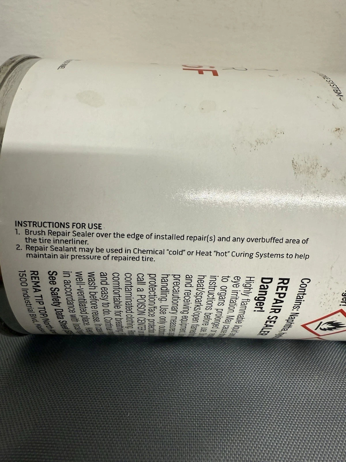 Rema Tip Top DT-76F Innerliner Tire Repair Sealant (Flammable) 16 oz Brush Can