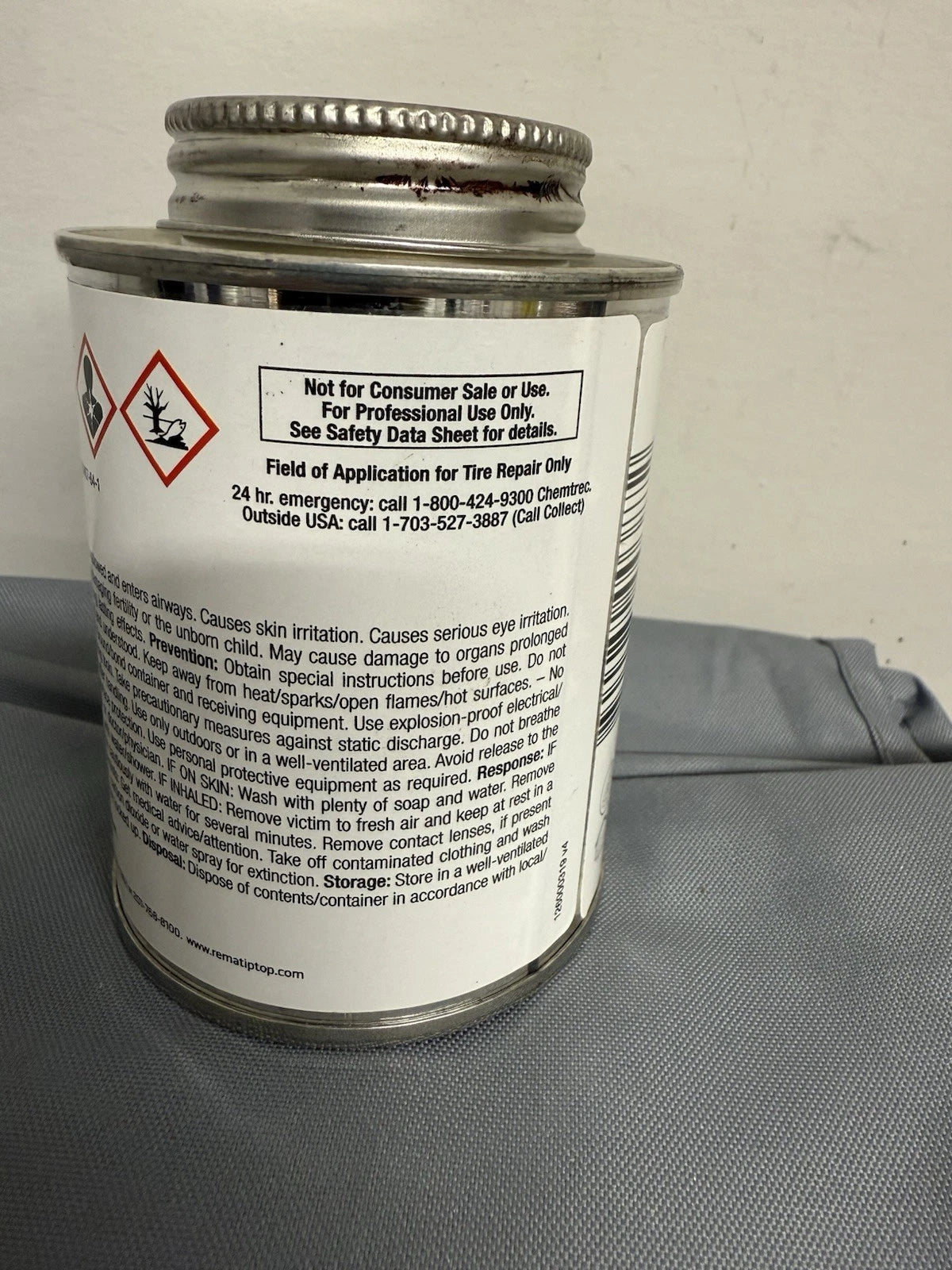 REMA TIP TOP Quick Dry Patch DT-7362 Cement Tire Repair Adhesive 8 oz.