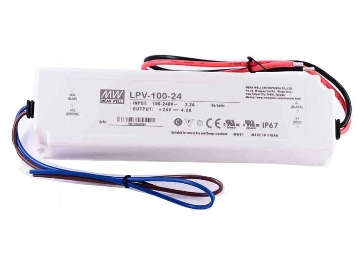 LPV-100-24 Mean Well 100.8W 24V 4.2A Switching Power Supply MeanWell LPV-100-24