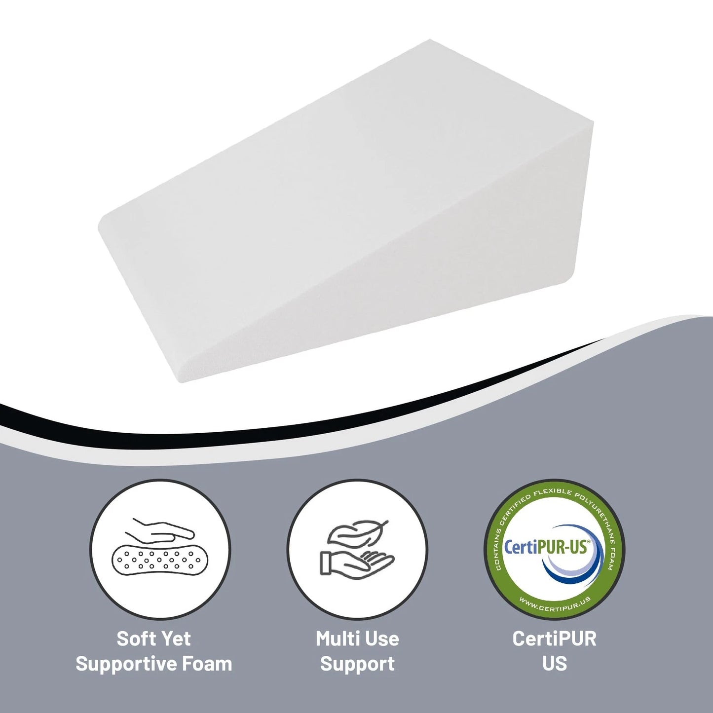 OEKO-Tex White wedge pillow 7x24x24