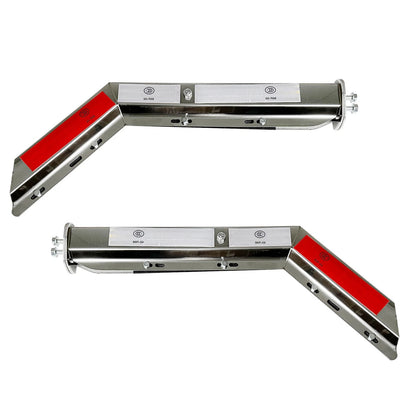 Semi Truck Spring Loaded Mud Flap Hanger Angled Stainless Steel RH&LH 1.125"