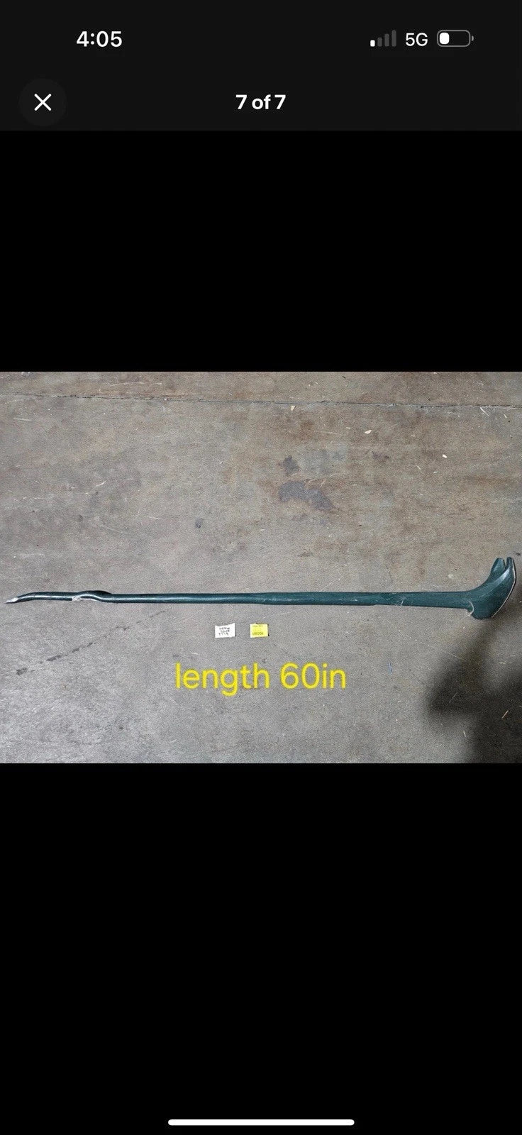 LFI 80E 60" Tool Railroad Claw Bar Green Spike Puller 24 Heavy Duty Steel NEW