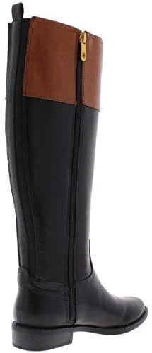 Tommy Hilfiger Womens Ilia 4 Leather Almond Toe Knee High, Black, Size 7
